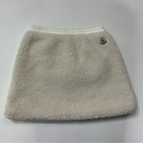 Moncler Gonna Faux Fur Mini Skirt Girl Size 6 Years White
